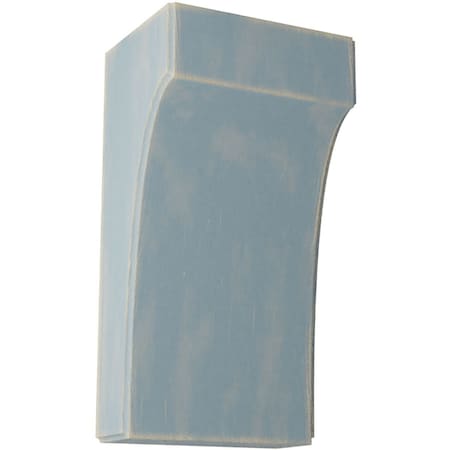 Ekena Millwork 5 1/4"W x 4"D x 10"H Clarksville Wood Vintage Decor Bracket, Driftwood Blue BKTWD05X04X10CVBU